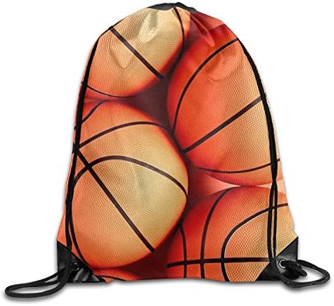 Basketball Unisex Drawstring Gym Sport Bag, Large Lightweight Gym Sackpack Backpack