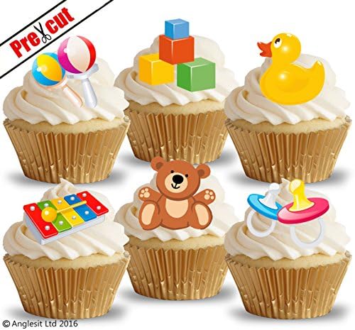 PRE-CUT BABY TOYS I. EDIBLE RICE / WAFER PAPER CUPCAKE CAKE TOPPERS PARTY BABY SHOWER BIRTHDAY KIDS CHILDREN DECORATIONS