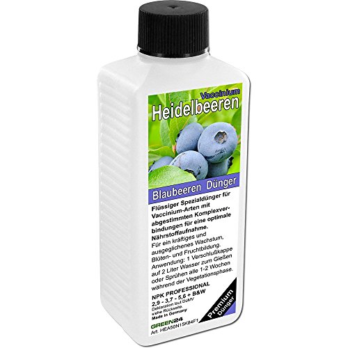 Heidelbeeren-Dünger HIGH-TECH Vaccinium NPK Düngemittel für Blaubeeren und Kulturheidelbeeren, Beet und Kübel Pflanzen düngen