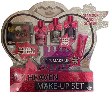 Girl Heaven Glitter &amp; Glamour Make Up Set Lip Gloss Nail Polish Beauty