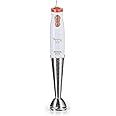 Ariete 881 Pimmy 200 W, Frullatore a Immersione, 200 W, 2 Velocità, Lama in Acciaio inox, Gancio in Gomma in Dotazione, Bianc
