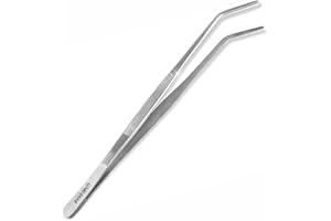 INNOTECH INSTRUMENTS Innotech Instrumente pęseta do grilla, pęseta do gotowania, do precyzyjnej gastronomii, kuchni, pęseta kuchenna, pęseta kuchenna jako szczypce, pęseta ze stali nierdzewnej (wygięta 20 cm)