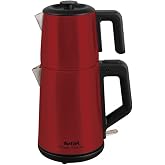 Tefal BJ5615 Magic Tea XL &Ccedil;ay Makinesi, 1.2 L Su Haznesi, Paslanmaz &Ccedil;elik, Kırmızı (9100046889)