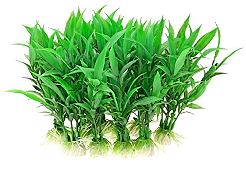 Beauty * Top * púas artificial verde peces tanque de acuario plantas vivas de plástico Hierba Decoración