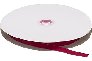QUARKZMAN Cinta de Terciopelo Rojo vino, 1cm x22m, Cinta de Regalo 25 Yardas Terciopelo Cinta Decorativa para Ramos DIY Bricolaje Manualidades Envoltura de Regalos Boda Fiestas