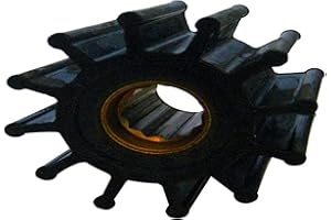 Jabsco 1210-0001-P, Neoprene, Drive Type 7, 12 Blade, 2-1/4 Diameter, 1-1/4 Width, 5/8 Shaft, Brass Insert
