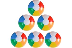 EAPMGQR Regenbogen Inflation Strand Bälle, Rainbow Bouncy Kickball Kinder Sport Spielen Ball Wasserball Fußball Handball Spielzeug für Indoor Outdoor Spielplatz Aktivitäten