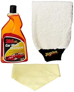 3M Combo of Shampoo (1 L), Wash Mitt and Microfiber Cloth