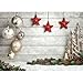 Produktbild AIIKES 7x5FT/2,1Mx1,5M Weihnachtskugel Stern Schnee Boden Hölzerne Wand Fotografie Hintergründe Kundengebundene Fotografische Hintergründe für Foto Studio 10-384