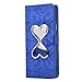 Produktbild Samsung A3 (2016) Hülle, SpiritSun Ledertasche Schutzhülle für Samsung Galaxy A3 (2016) SM-A310 Liebe Herz Muster Bling Glitter Liquid Flüssig Schwimmend Design Folio PU Leder Tasche Case Cover Bookstyle mit Standfunktion und Kredit Kartenfächer - Blau