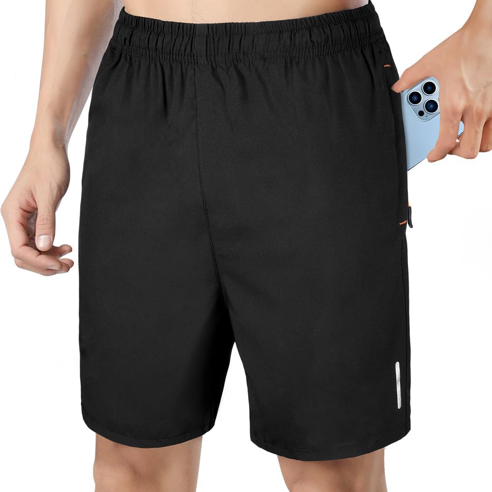 AUYAO Pantalones Cortos Hombre Deporte, Pantalón Corto de Running Secado Rápido, Deporte Short Deportivo Hombre Transpirables para Tenis Fitness Atletismo Entrenamiento