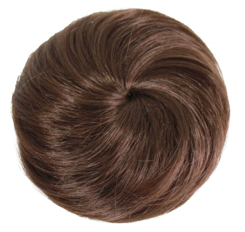 Luxury Drawstring Top Knot Bun Synthetic Hair Piece Extension 6 Light Brown