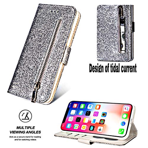 BELLA BEAR®iPhone 6 Plus case-with bracket function and wallet function/design of tidal current/quality warrenty/easy to carry-Silver