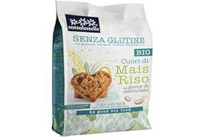 Sottolestelle Senza Glutine Biscotti biologici Cuori di Mais e Riso con Gocce di Cioccolato 250g (1)