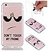 Produktbild Fanryn iPhone 6 6S (4,7 Zoll) Hülle,Bunte Muster Weich TPU Handy Hülle Durchsichtig Transparent Etui Cover Case Protective Shell Soft Schutzhülle Telefon Kasten für iPhone 6 6S (4,7 Zoll) – Don't touch my phone