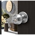 Ozone Cylindrical Knob Lock with Push Button & Coin Release for Home & Office | (Stainless Steel Finish)