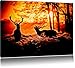 Produktbild Dark Hirsch Rivalen kämpfen Deluxe Format: 100x70 cm auf Leinwand, XXL riesige Bilder fertig gerahmt mit Keilrahmen, Kunstdruck auf Wandbild mit Rahmen, günstiger als Gemälde oder Ölbild, kein Poster oder Plakat