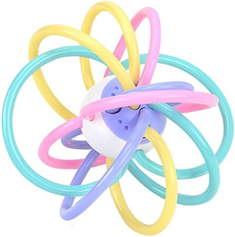 SMTF Manhattan Baby Rattle and Sensory Teether Toy5.9L x 5.9H -Inch.