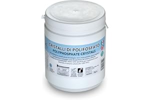 WK - Polifosfati per Caldaia, Ricarica Universale di 1 Barattolo in Cristalli da 1 Kg per Filtrazione Acqua, Funge da Anticalcare e Anticorrosivo