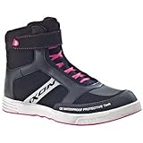 Cierre: cordones + velcro Ixon - Botas Moto - Ixon Slack Lady Negro/Blanco/Fucsia - 39