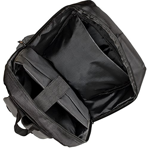 Notebook / Tablet Rucksack Reistasche für Geräte bis 43,9 cm (17,3 Zoll) in modernen schlichten Design – Schwarz - 4
