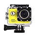 'lyhoon 1080P wasserdichte Sportkamera HD 2.0 Display 30 m unter Wasser 120 Grad-Objektiv Sport-Cam DV DVR mit verschiedenen Zubehör für Motorrad der Fahrrad SURF Tauchen Schwimmen Ski usw., gelb, 1080P