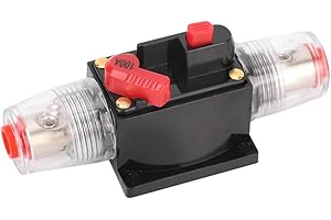 YOSOO Automatyczny Wyłącznik, 12-24V Samochodowy Sprzęt Audio Stereo Wzmacniacz Resetowanie Wyłącznika Uchwyt Bezpiecznika Resetowanie Samochodu Wyłącznik Samochodowy Uchwyt Bezpiecznika(100A)