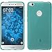 Produktbild PhoneNatic Case kompatibel mit Huawei P8 Lite 2017 - türkis Silikon Hülle transparent + 2 Schutzfolien