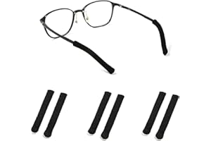 Taiyyi 4 Paar Brillenbügel überzug Brillen Ohrpolster Stricken Anti Rutsch Brille Ohrhaken Brille Rutschstopp Brillenbügel Für Lesebrillen (Schwarz，vier Farben) (Schwarz)