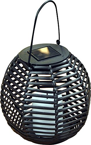 Preisvergleich Produktbild Kingfisher Solar Rattan Effekt Kerze Laterne Lampe