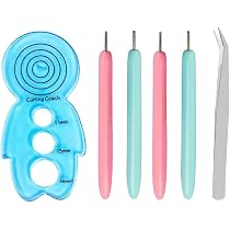 12 Bolígrafos Para Quilling – Punta De Acero Inoxidable, Mango De Plástico – Para Manualidades Con Papel (Colores Sur)