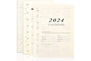 Carta a Fogli Mobili A5 - Tomicy 2024 Confezioni di Ricarica di Carta 6 Fori Formato A5 Agenda ad Anelli Refill Paper per A5 Taccuino Diario Planner Diari Progetti 176 Fogli a Bianche (140 x 205 mm)