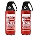 Produktbild Feuerlöscher 2X 2kg ABC Pulver Auto-Feuerlöscher -sehr handlich- mit KFZ-Drahthalter &. Griffhaube DIN EN 3 inkl. ANDRIS® Prüfnachweis mit Jahresmarke &. ISO-Symbolschild