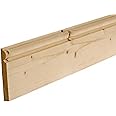7" Torus Pine Wood Ogee Timber Skirting Board - 1 Meter Length : Amazon ...