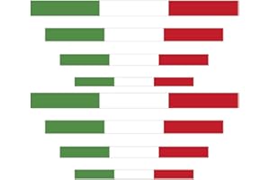 GamesMonkey ® - Adesivi Stickers Bandiera Italiana Tuning Sport Racing Confezione 8 Unità per Auto Moto Scooter Quad ATV Caschi Biciclette Esterni (Bandiera Italiana, V5)