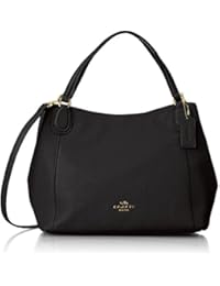 Bolso de Mano Coach Mujer Piel Negro y Oro 35983LIBLK Negro 11x24x28 cm