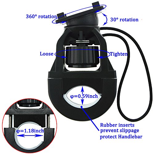 Bike Mount Holder -[Upgraded Version] SIOTI Universal Smartphone Bicycle Bike Waterproof Pouch Holster Case for iPhone 7 ,6s , 6, 5, 5s etc up to 5.2 Inches Devices