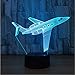 Produktbild Private Jet Air Plane Usb Schreibtischlampe 3D Lampe Licht Led 7 Farbwechsel 3D Nachtlicht Remote Touch Switch Baby Schlafzimmer Tischlampe, Bluetooth Lautsprecher
