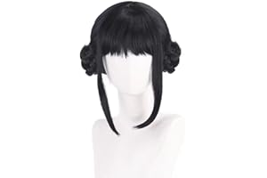 Topcosplay Kurze Schwarz Perücke Damen Anime Cosplay Halloween Kostüm Zubehör (Z-Schwarz)