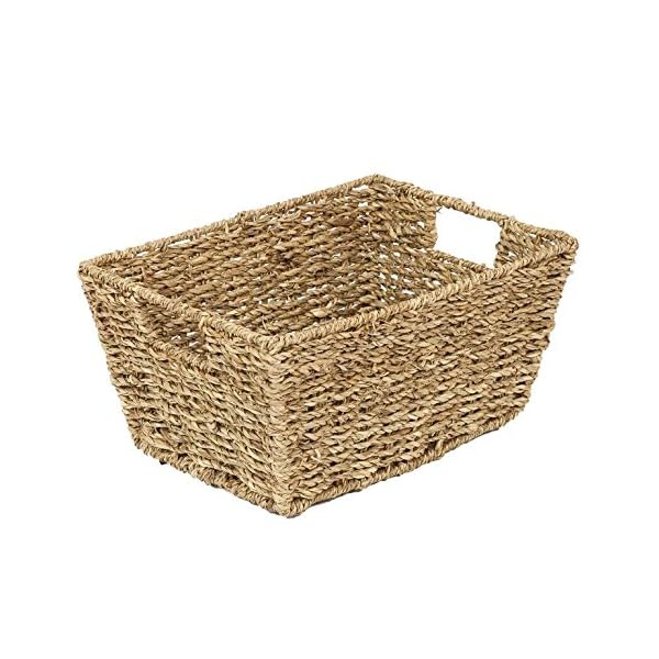 Set Of 4 Seagrass Rectangular Hamper Storage Baskets With Insert Handles - Image 5
