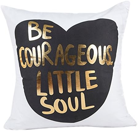Moonuy Gold Foil Printing Pillow Case,18X18" Sofa Waist Throw Cushion Cover Home Decor(E)