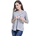 Produktbild Decdeal Stilltop Stillshirt Umstandstop Langarmshirt Stillzeit Top aus Baumwolle mit Zweilagiges-Design