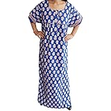 Indiatrendzs Women's Printed Nighty Cotton Summer Sleepwear Nightdress Chest 54