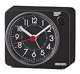 Seiko Wecker, Kunststoff, schwarz, 6.5 x 7.4 x 3.8