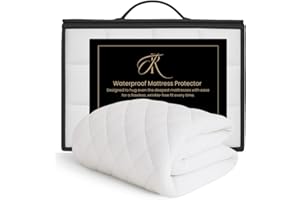 The Royce® Waterproof Mattress Protector – Breathable Noiseless Fitted Cover, Deep Pocket Fabric, Hypoallergenic Protection From Spills and Liquids, Machine Washable Mattress Cover – Double Size