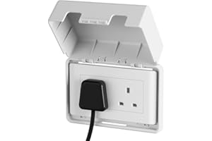 EUDEMON 1 Pack Baby Safety Electrical Outlet Cover Box, Childproof Large Plug Cover for Sockets & & Switches, Universal Plug Socket Cover, Easy to Install & Use (Double, White)