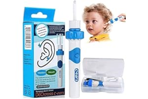 HDAKDDHG Electric Ear Wax Removal Kit, Ear Wax Removal Vacuum for Kids & Adults, Ear Cleaning Kit Smart Earwax Remover Tool with Replaceable Tips, Soft Earwax Cleaner Ear-Pick Clean Set