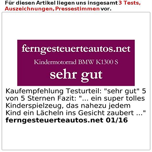 Playtastic Original BMW-lizenziertes elektrisches Kindermotorrad BMW K1300 S