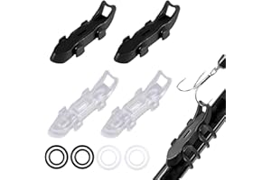 VPOUERY 4 Pièces Capuchon Crochet Pêche Pêche Porte Appât Crochet De Canne à Pêche Cintre De Leurre Accroche Leurre Protecteur Sécurité Crochet Pêche Accessoires De Pêche Outils pour Canne à Pêche