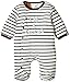 Pumpkin Patch Baby Boys' Padded Striped Footies, Vanilla, Newborn